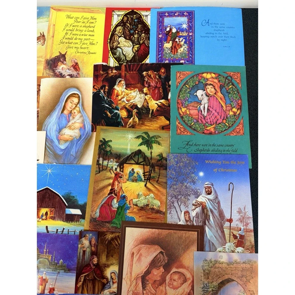 Vintage Christmas Cards Fronts ONLY for Scrapbooking Crafts Decoupage Lot of 50+